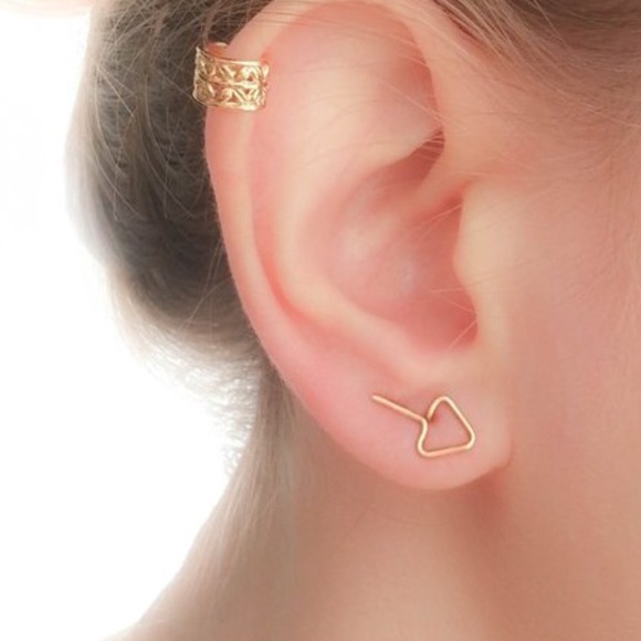 Wanderlust Arrow Stud Earrings in 925 Sterling Silver, Gold, or Rose Gold Filled - Picture 2 of 6